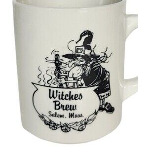 "Witches Brew" Cauldron Witch Salem Mass. Ceramic Coffee Mug